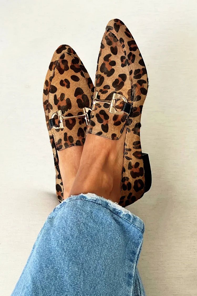 Gia - Elegante Mocassins de Leopardo