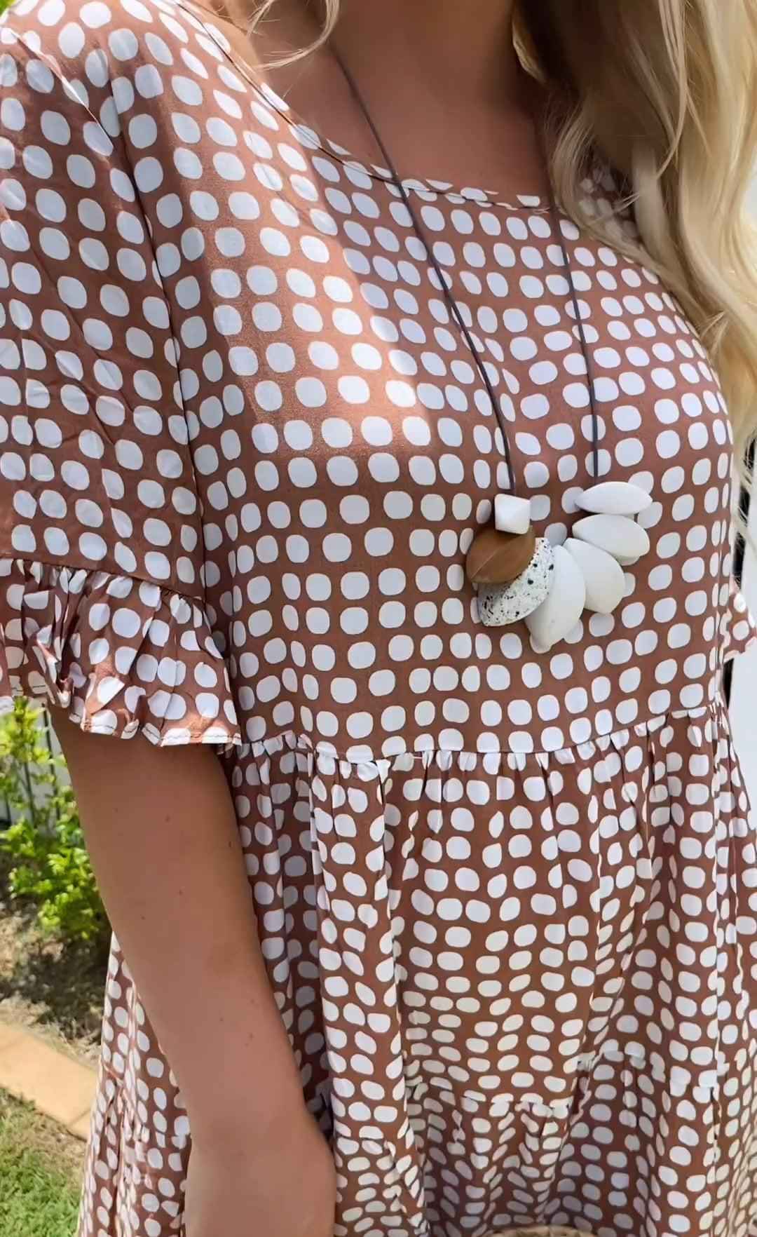 Nicola - Vestido midi com mangas curtas