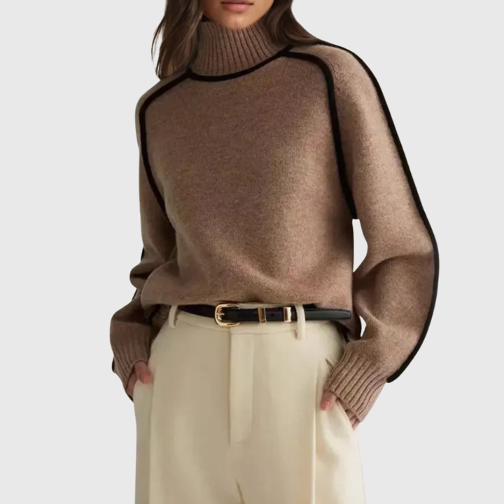 Sandrine | Pullover elegante com gola alta