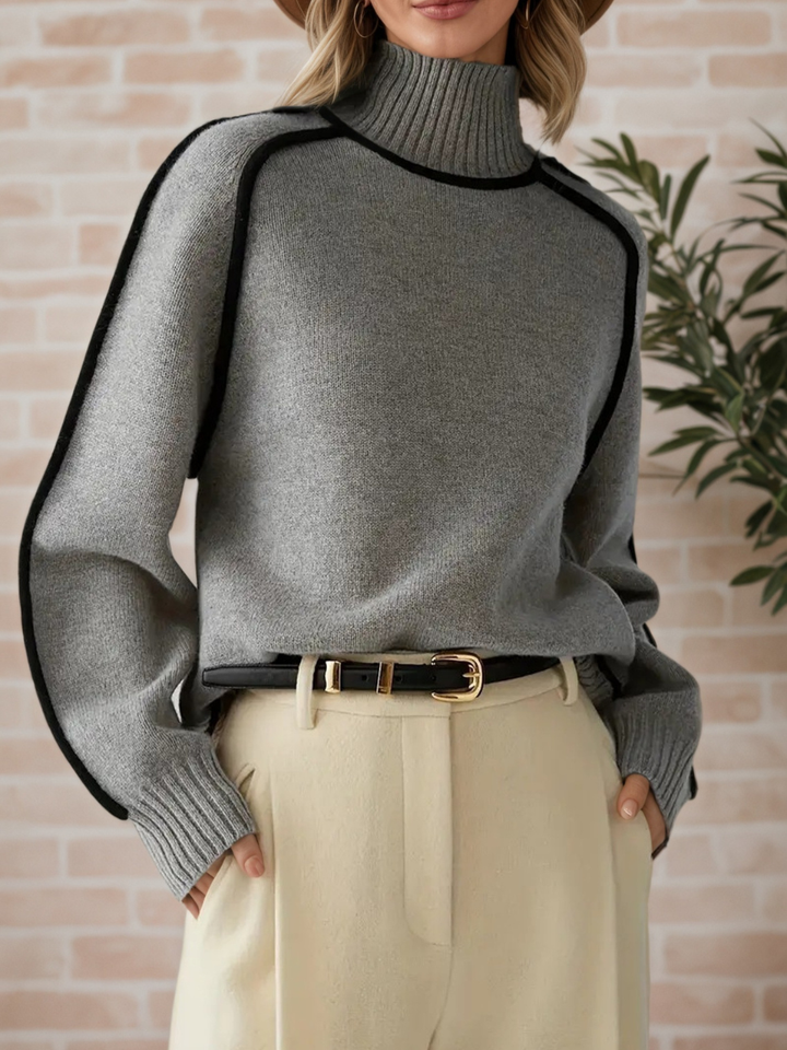 Donna | Pulôver Elegante com Gola Alta
