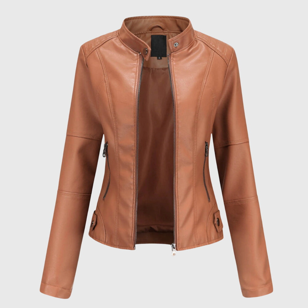 Giorgina™ - Elegante Casaco de Couro para Senhoras