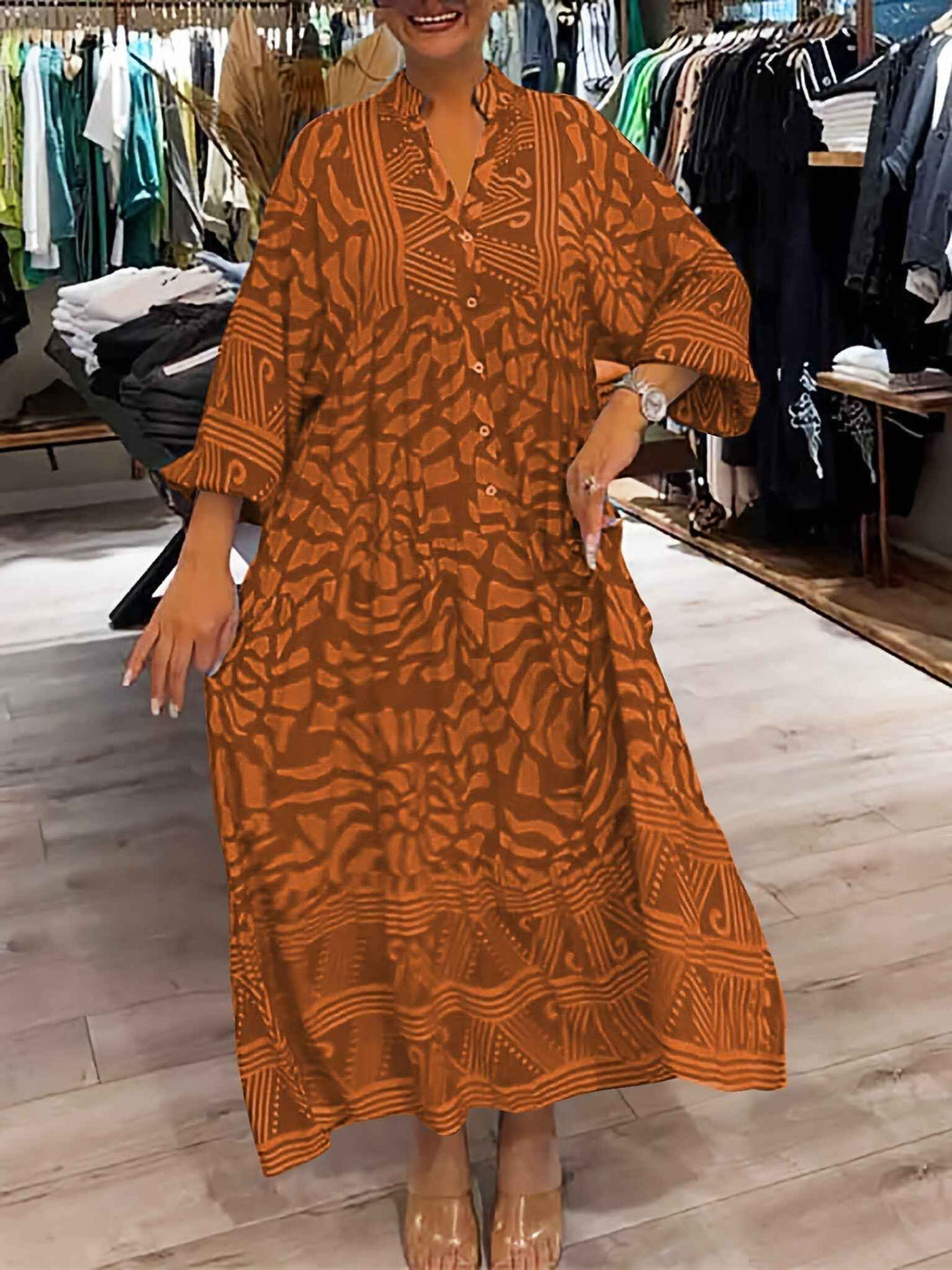 Carmilla - Vestido Impresso Vibrante