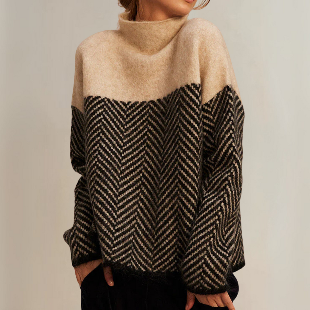 Norah | Pullover de Algodão com Gola Alta