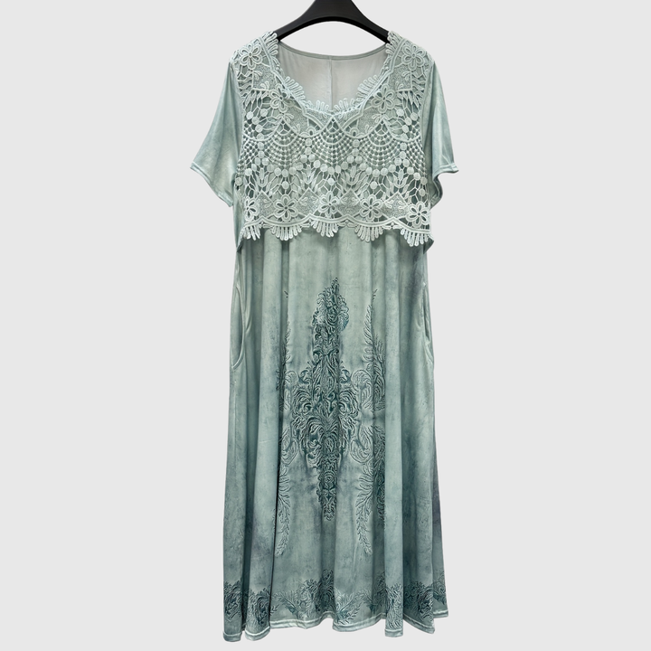 INDIGO | ELEGANTE VESTIDO MIDI DE FLORES
