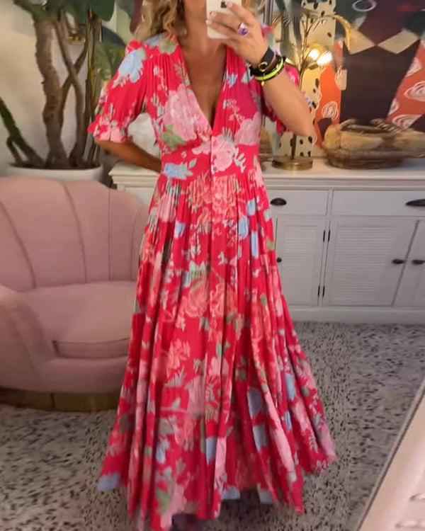 Floriana - Vestido de Flores Vibrante