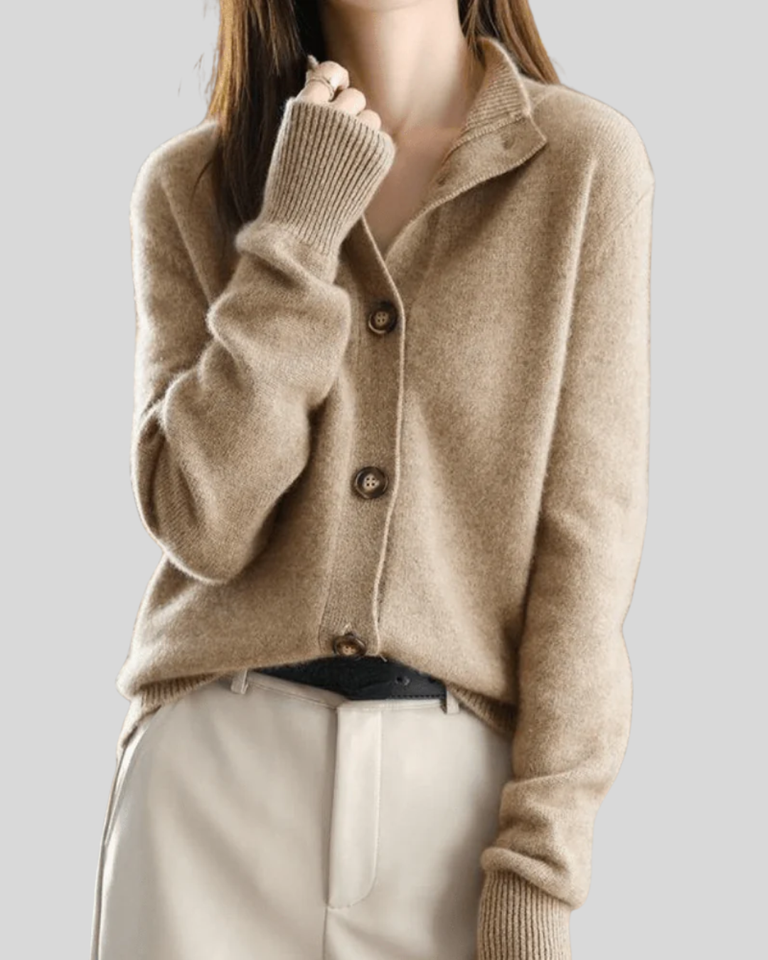 Claire | Cardigan de Caxemira Estilo Retro