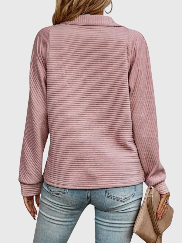 Christine | Pullover elegante com meia zip