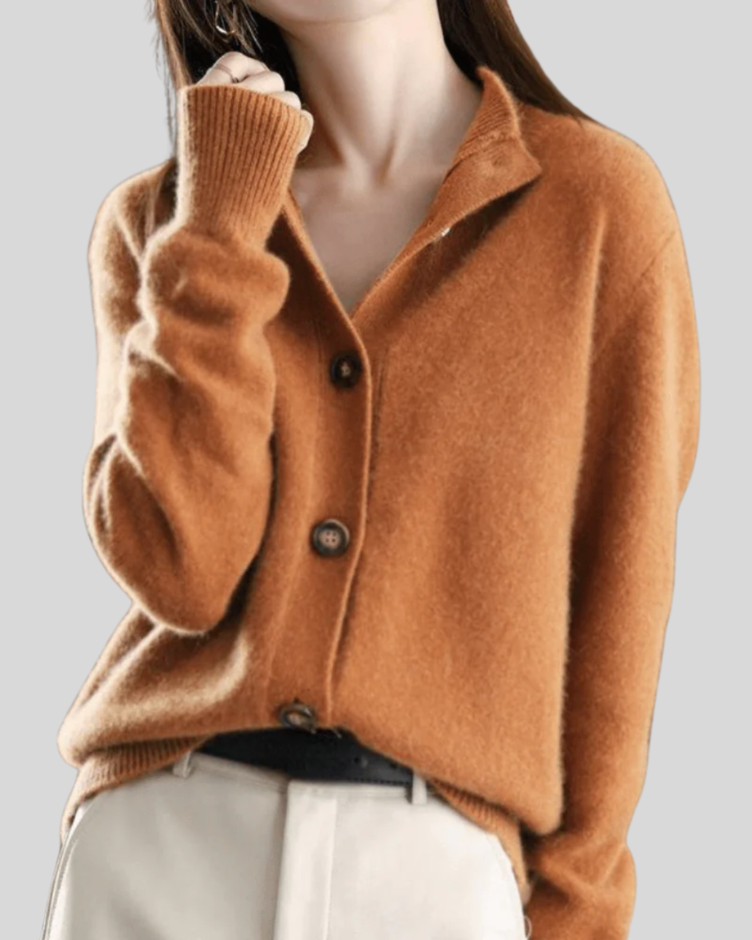 Claire | Cardigan de Caxemira Estilo Retro