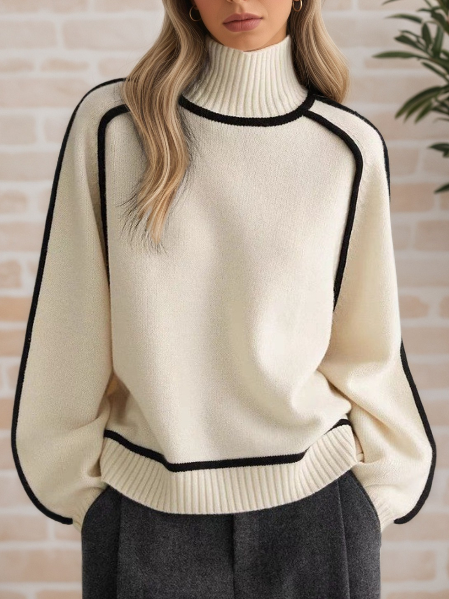 Donna | Pulôver Elegante com Gola Alta