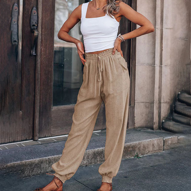 Kaeli – Calças de Jogging Elegantes com Corda