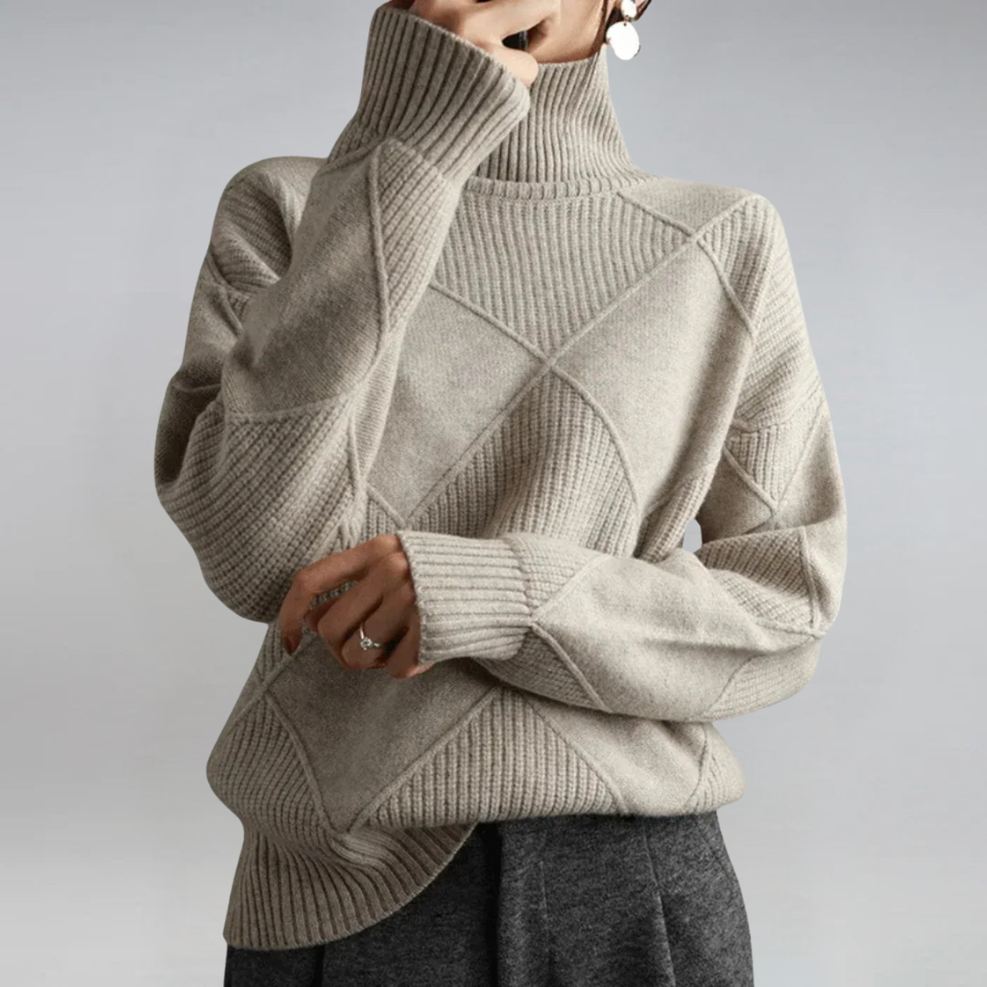 Lauren | Pullover de Luxe em Cashmere com Gola Alta