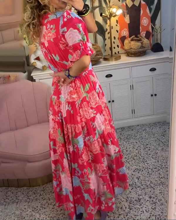 Floriana - Vestido de Flores Vibrante