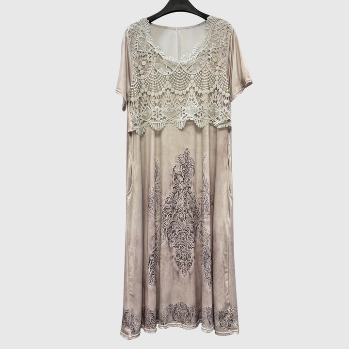 INDIGO | ELEGANTE VESTIDO MIDI DE FLORES