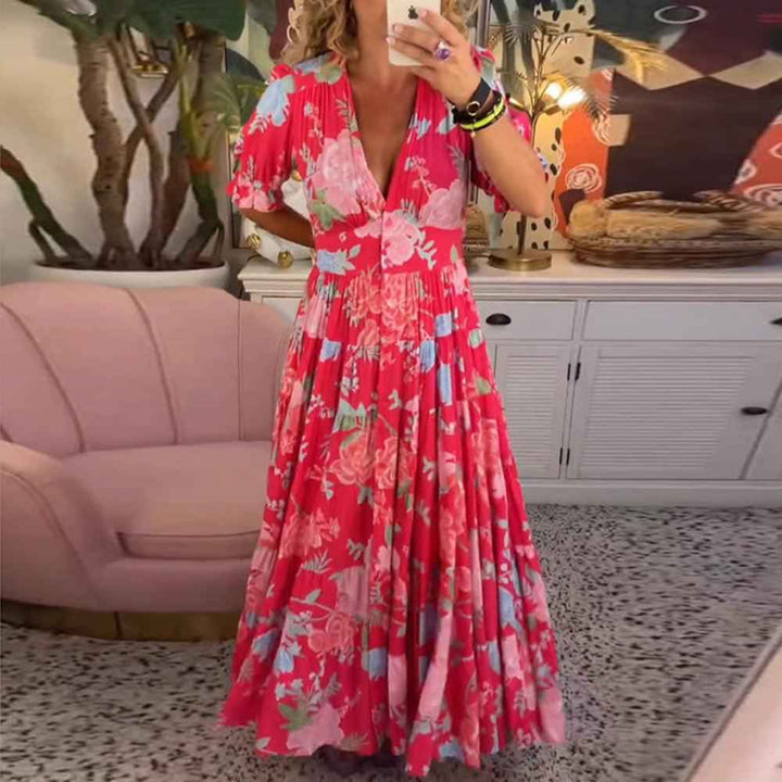 Floriana - Vestido de Flores Vibrante