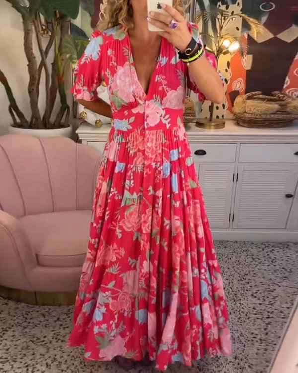 Floriana - Vestido de Flores Vibrante