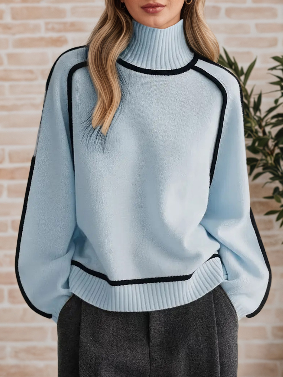 Donna | Pulôver Elegante com Gola Alta