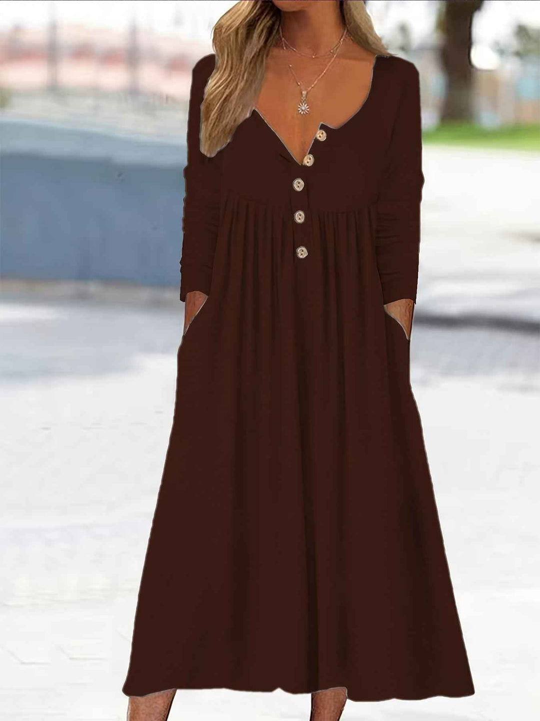 ZARA | VESTIDO MIDI COM BOTÕES À FRENTE