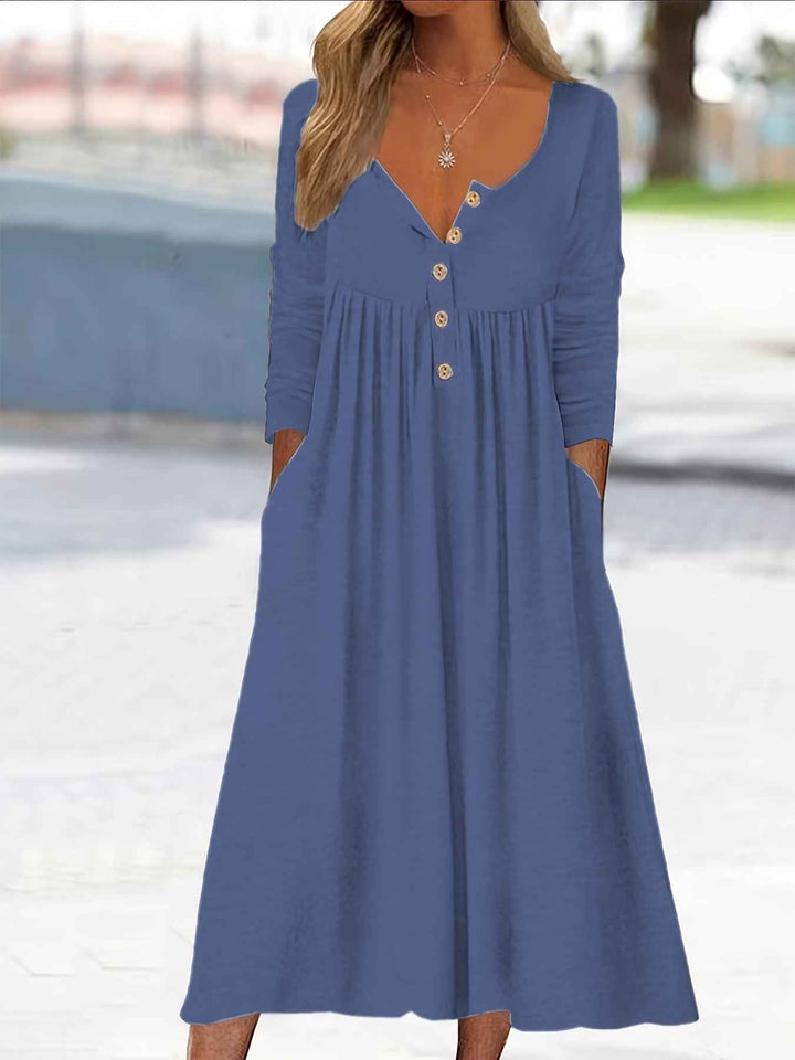 ZARA | VESTIDO MIDI COM BOTÕES À FRENTE