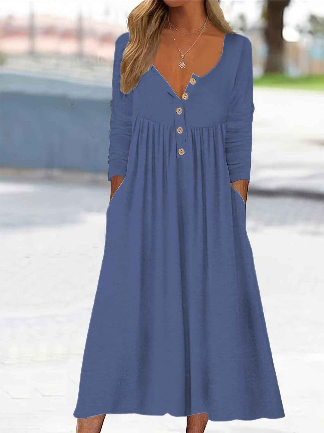 ZARA | VESTIDO MIDI COM BOTÕES À FRENTE