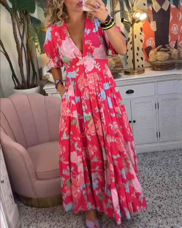 Floriana - Vestido de Flores Vibrante