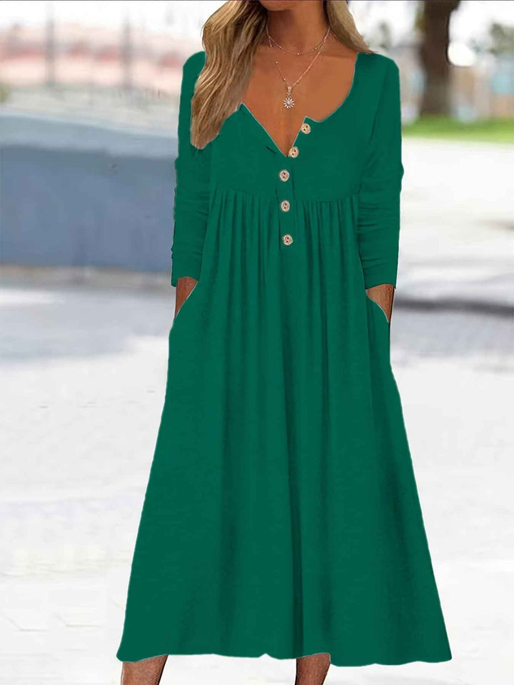 ZARA | VESTIDO MIDI COM BOTÕES À FRENTE