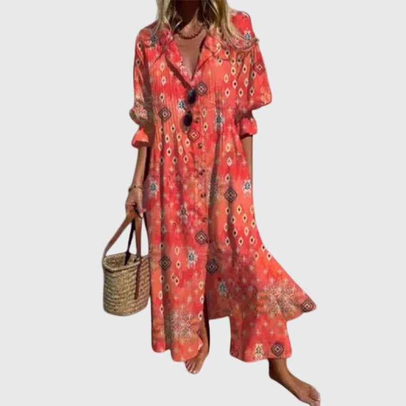 Zariah | Elegante Maxijurk em Estilo Boémio