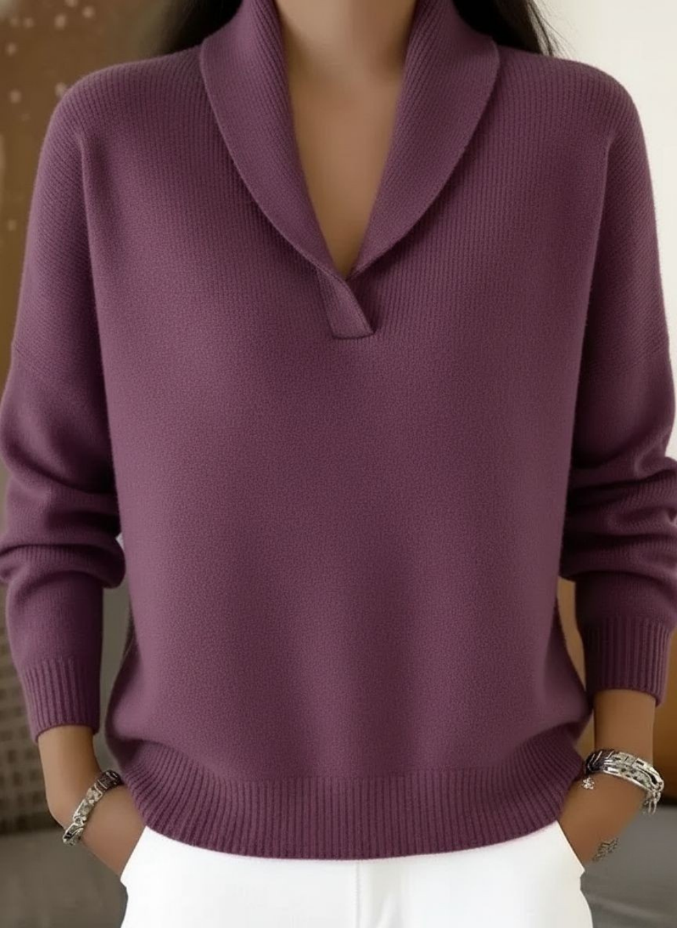 Elise™ | Pullover com Decote em V