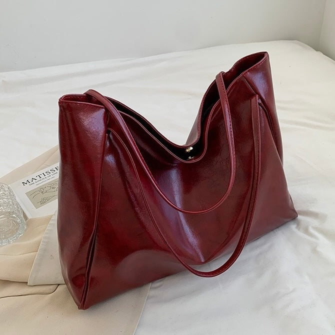 Patricia™ | Saco de Couro Brilhante