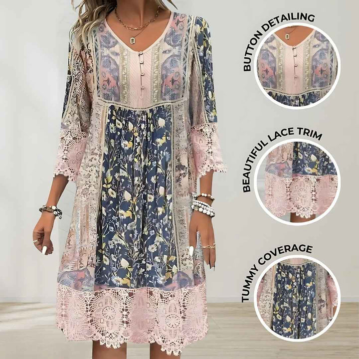 NAYA | VESTIDO MIDI BOHO LUXO FLUIDO