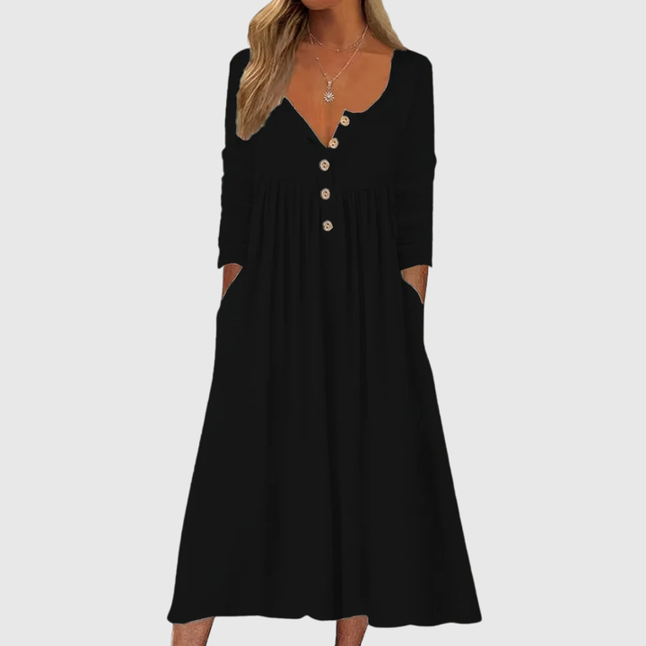 ZARA | VESTIDO MIDI COM BOTÕES À FRENTE