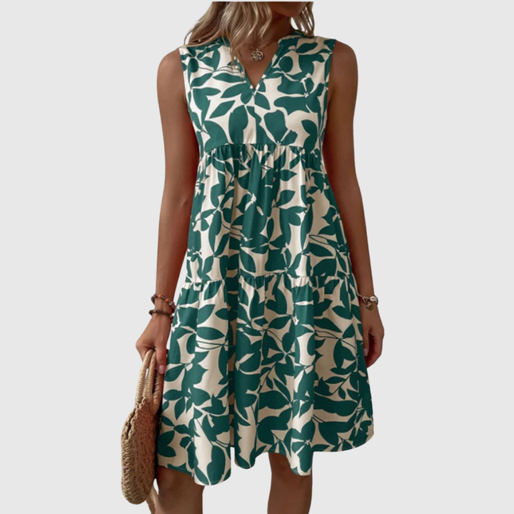 TASHA | VESTIDO MIDI FLUIDO EM FLOR