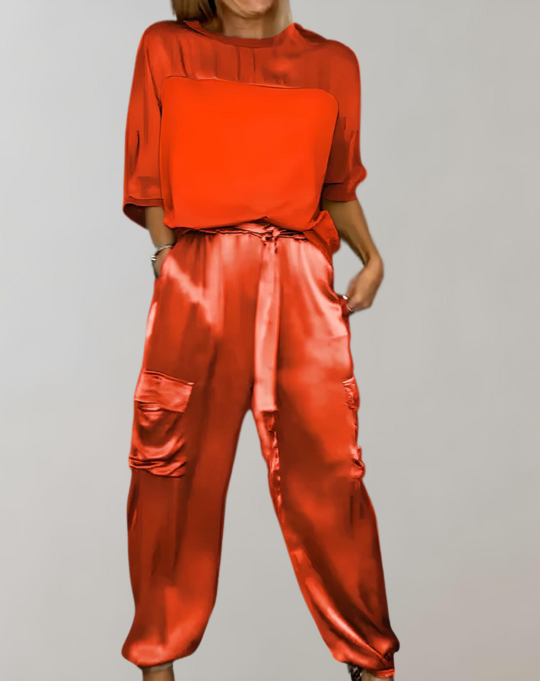 Finley - Conjunto Lounge Cargo Seda
