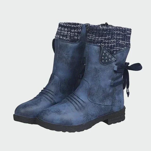Botins elegantes em camurça