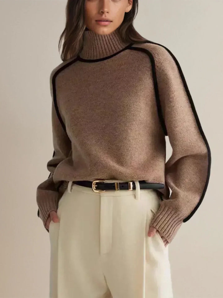 Sandrine | Pullover elegante com gola alta