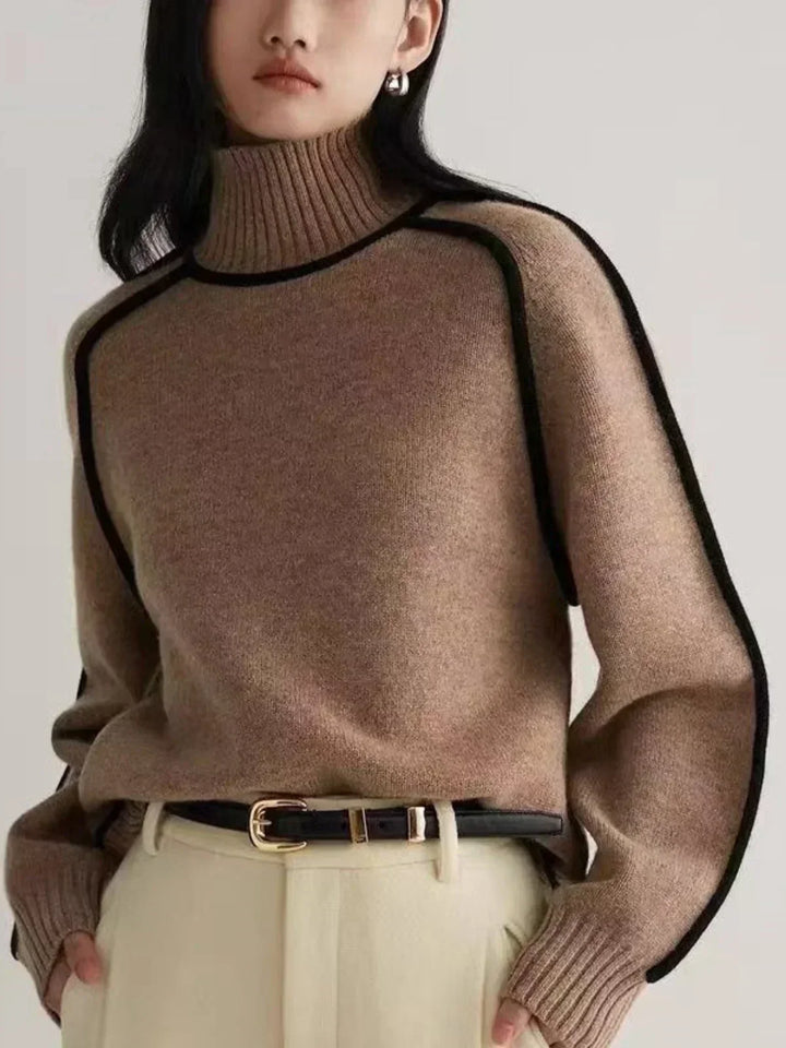 Sandrine | Pullover elegante com gola alta