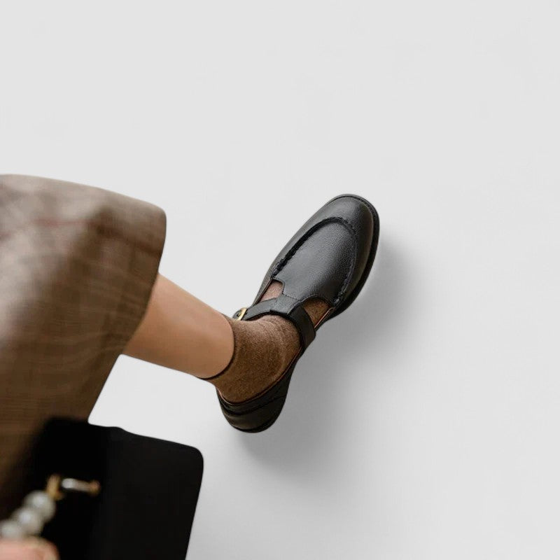 Zhelynne | Sapatos Mary Jane ortopédicos com bico quadrado