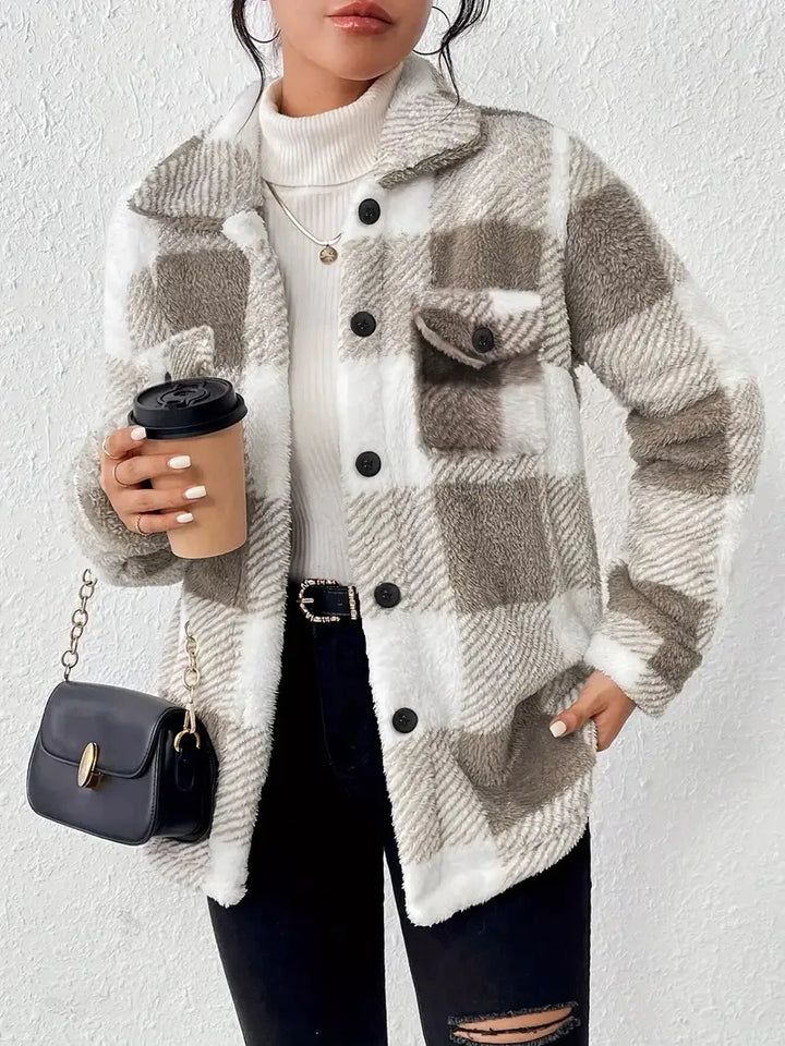 Martin | Elegante Casaco de Fleece Xadrez