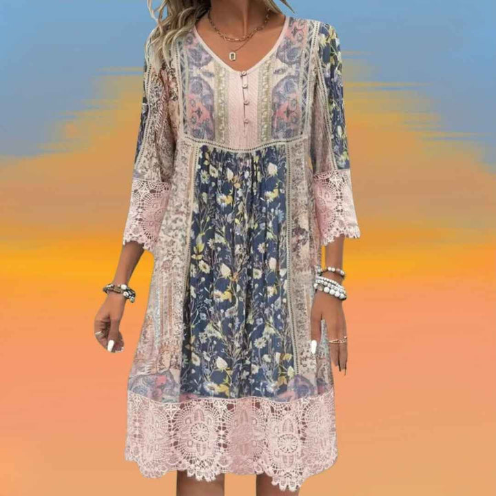 NAYA | VESTIDO MIDI BOHO LUXO FLUIDO