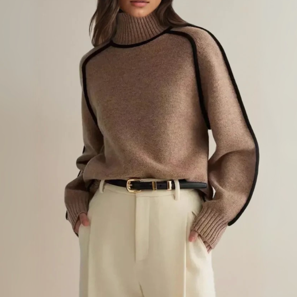 Sandrine | Pullover elegante com gola alta