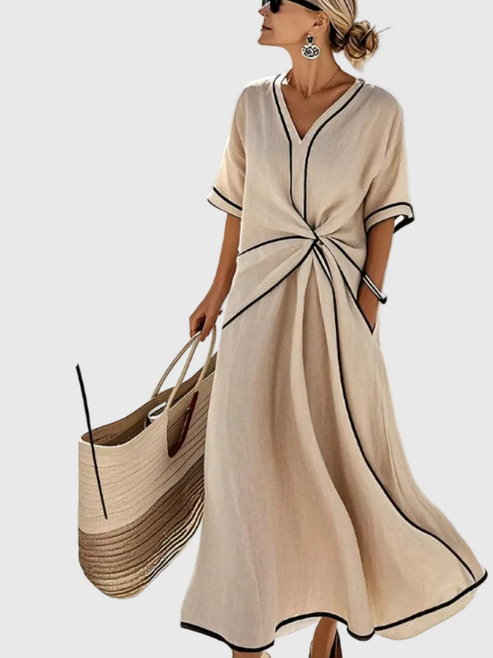 Helena | Vestido Maxi Drapé Lateral