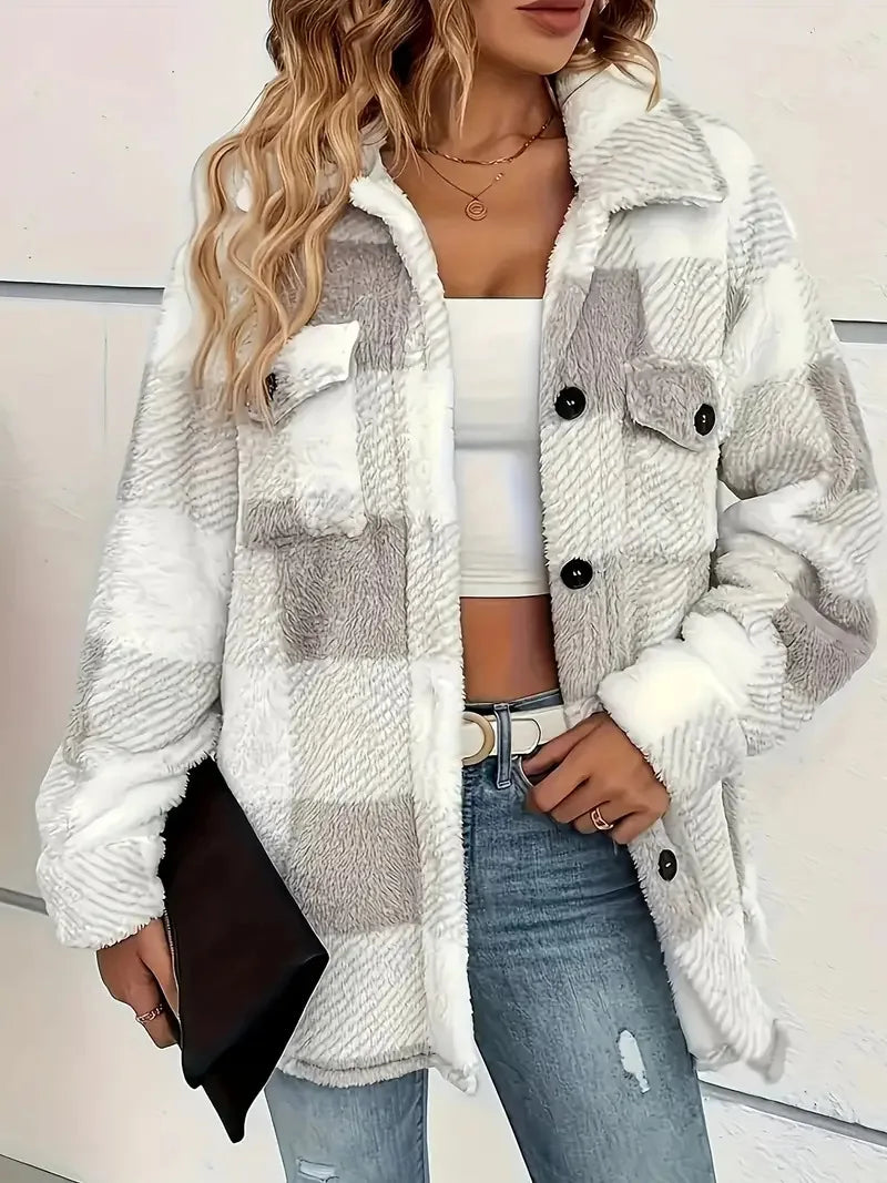 Martin | Elegante Casaco de Fleece Xadrez