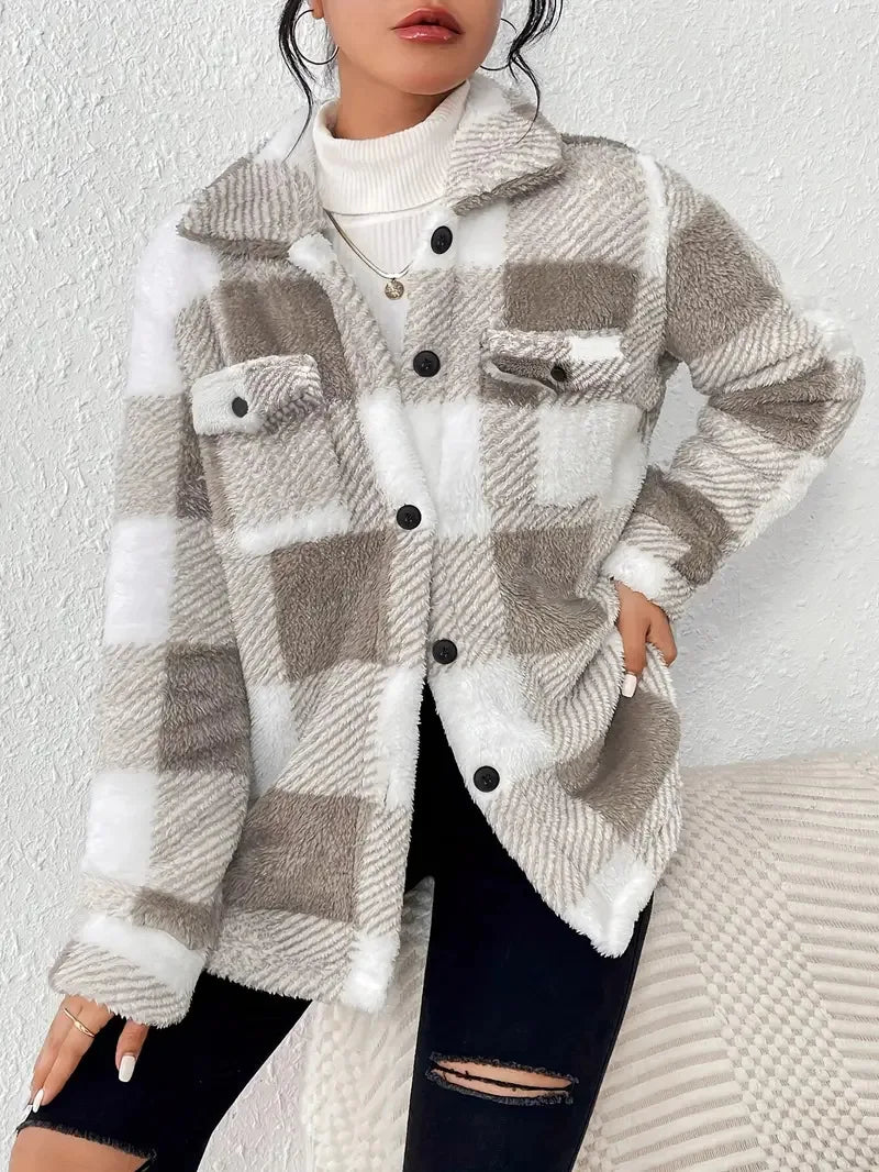 Martin | Elegante Casaco de Fleece Xadrez