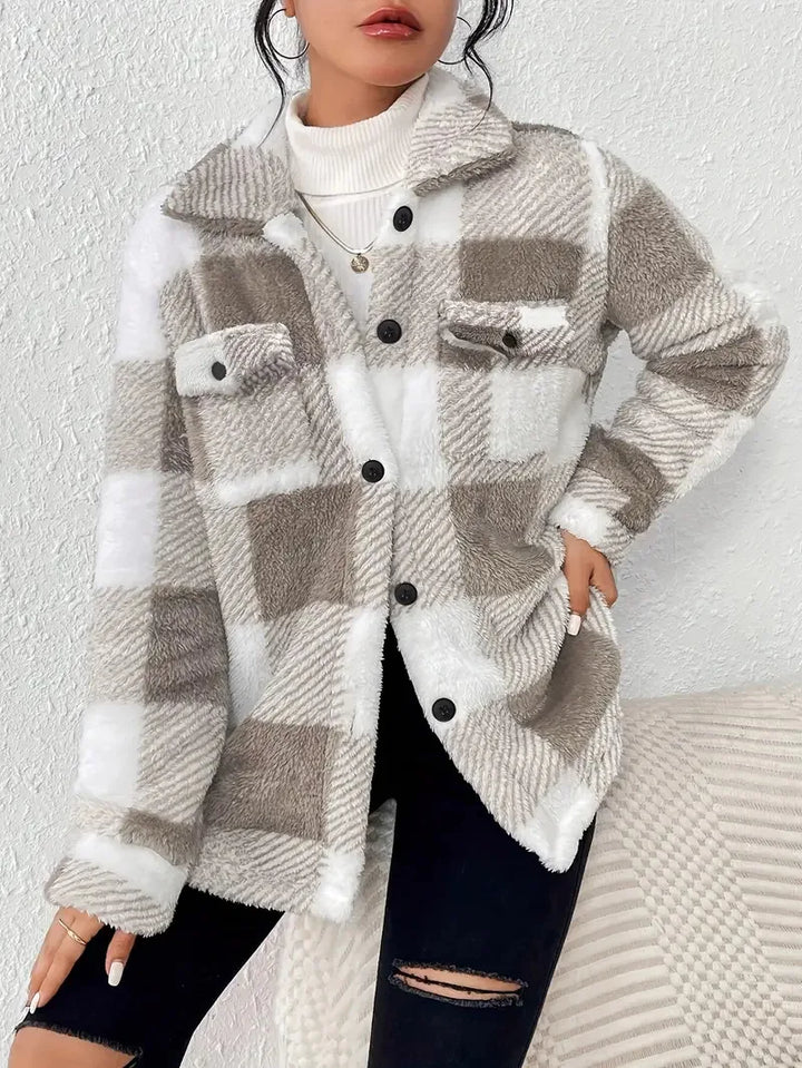 Martin | Elegante Casaco de Fleece Xadrez