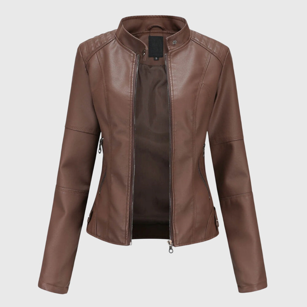 Giorgina™ - Elegante Casaco de Couro para Senhoras