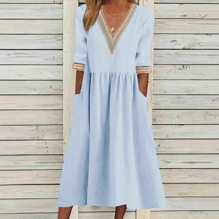 LIVIA | VESTIDO DE RENDA MEIA-LONGA