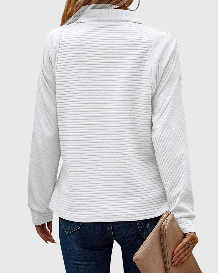 Christine | Pullover elegante com meia zip