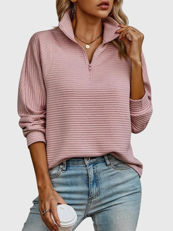 Christine | Pullover elegante com meia zip