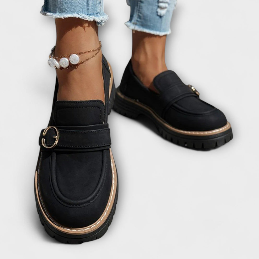 Lora™ | Sapatos Casuais com Biqueira Redonda