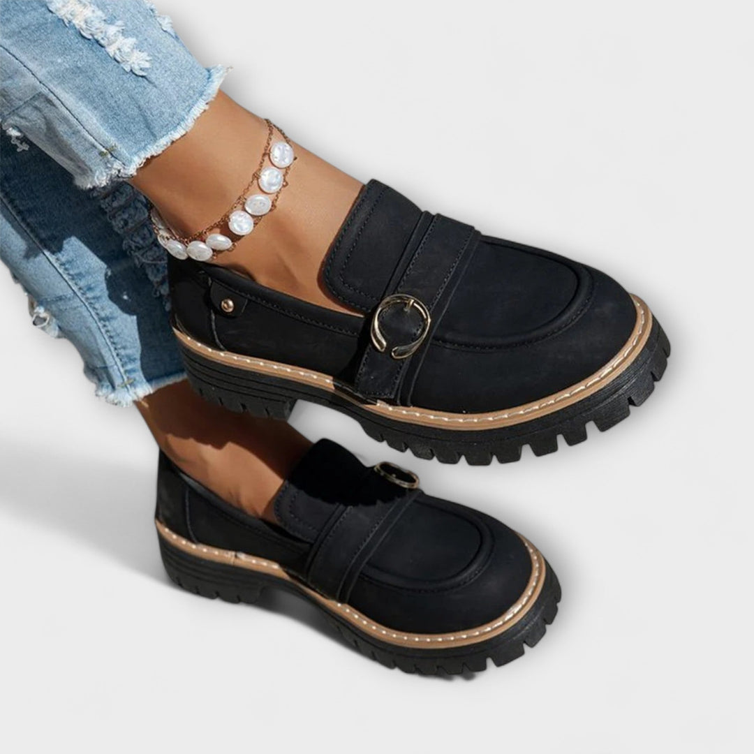 Lora™ | Sapatos Casuais com Bico Redondo
