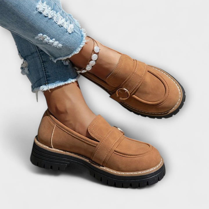 Lora™ | Sapatos Casuais com Biqueira Redonda